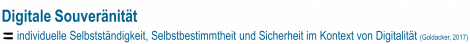  Definition: Digitale Souveränität